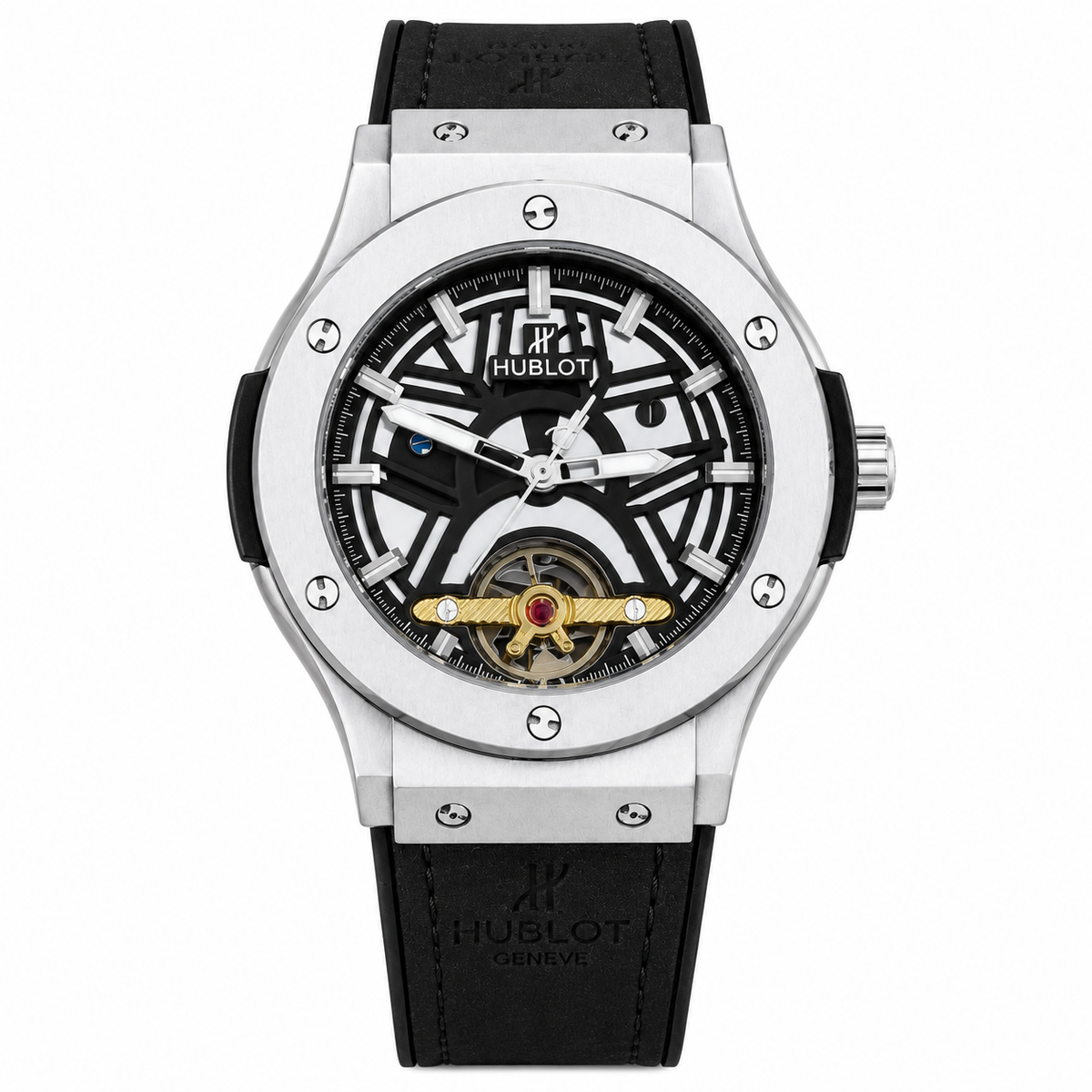 Skeleton Tourbillon Automatic Watch | Hublot Style | 6 Colors | Back Glass | Free Box