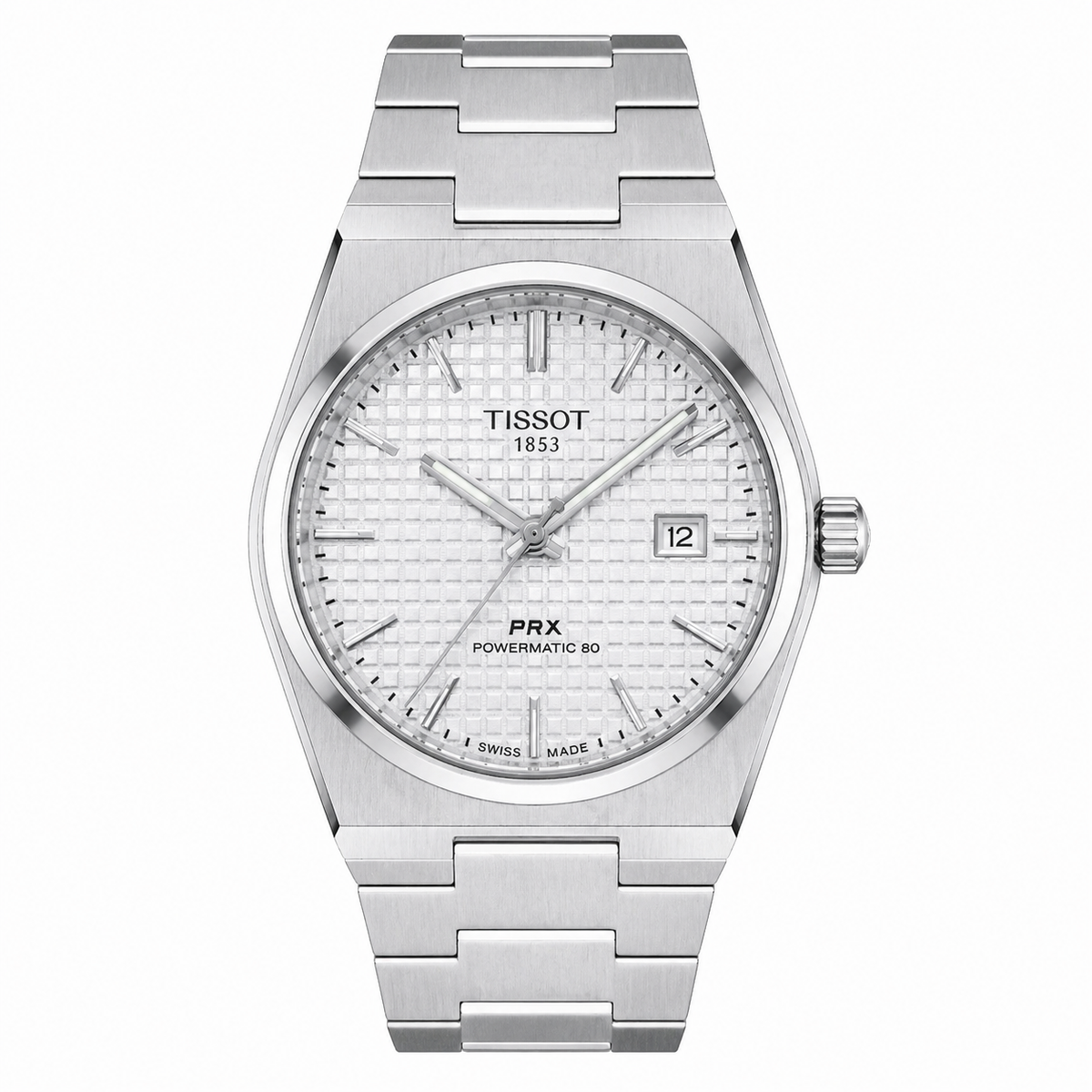 Tissot PRX Powermatic 80 Silver White Dial Stainless Steel - For Men