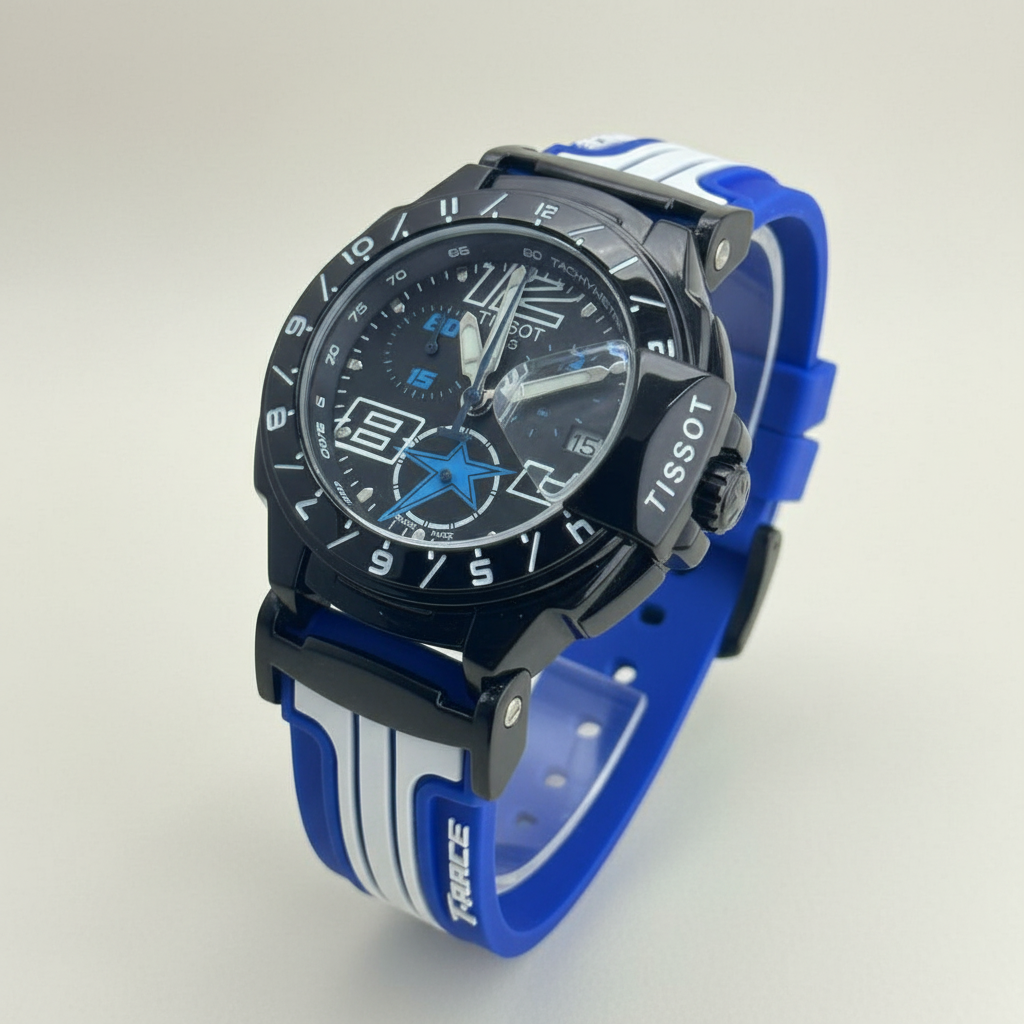 Tissot 1853 Chronograph Men’s Watch – Rubber Strap | All Functions Working | Free Box Included