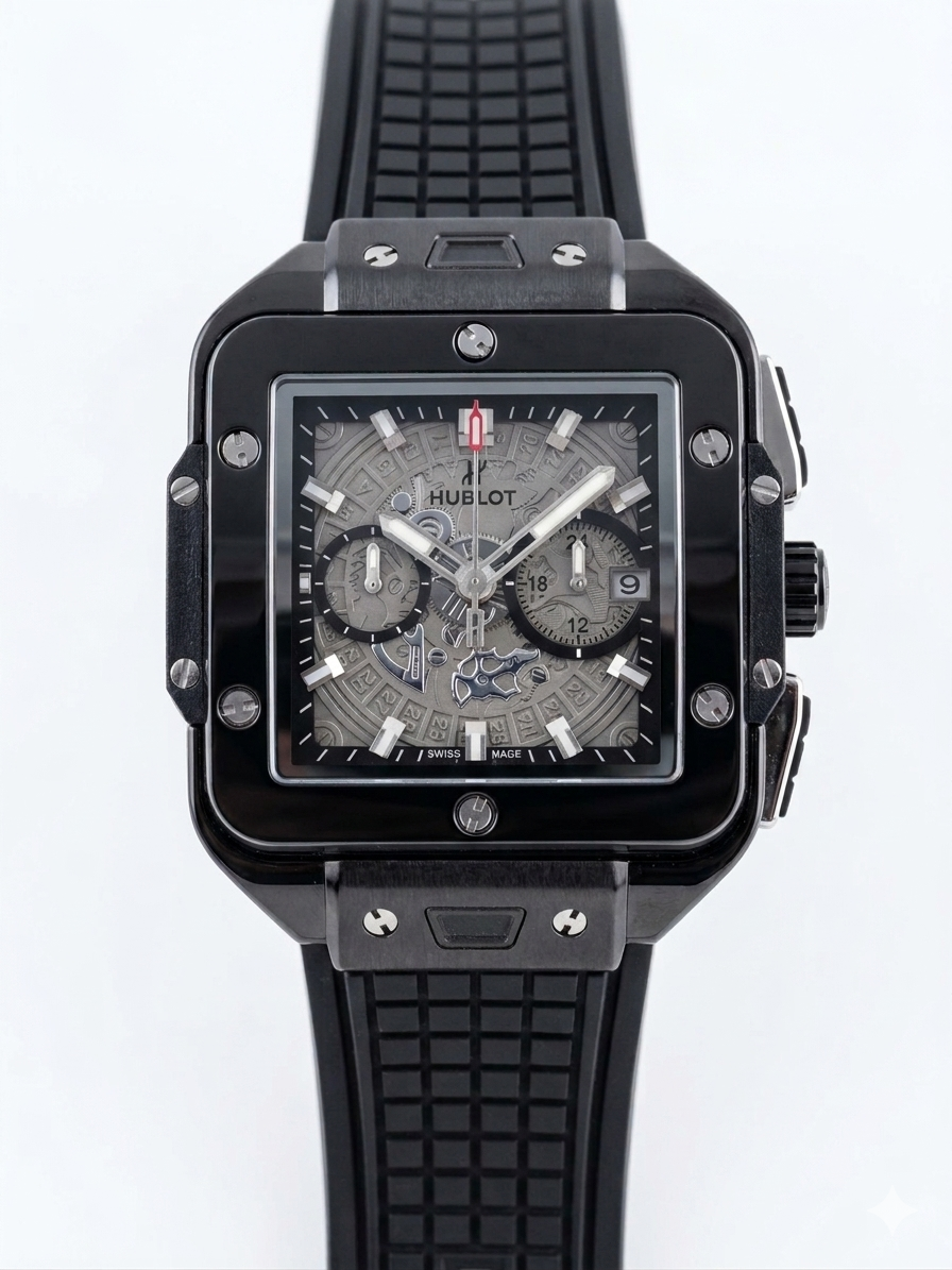 Hublot Square Bang Unico All Black Chronograph Watch