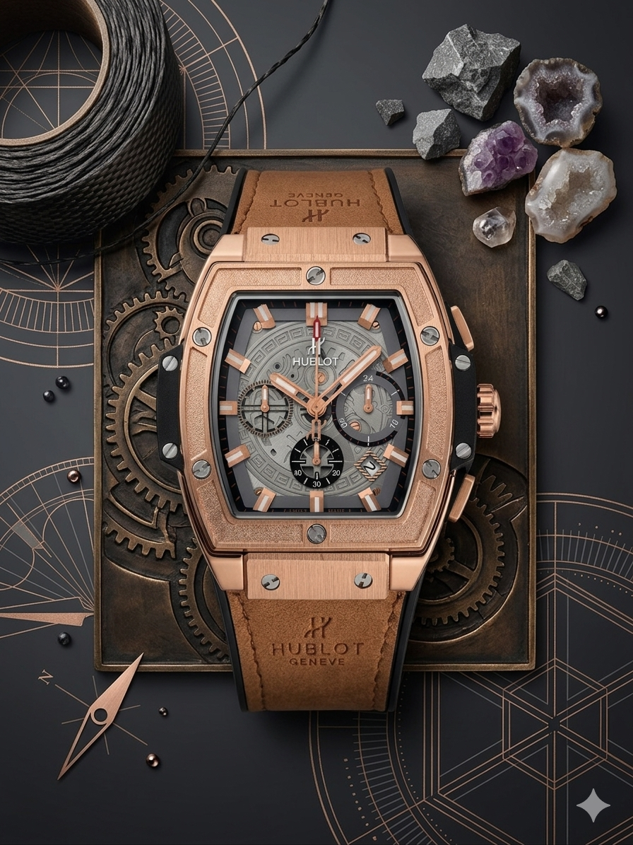 Hublot Spirit of Big Bang King Gold Frosted Chronograph Watch
