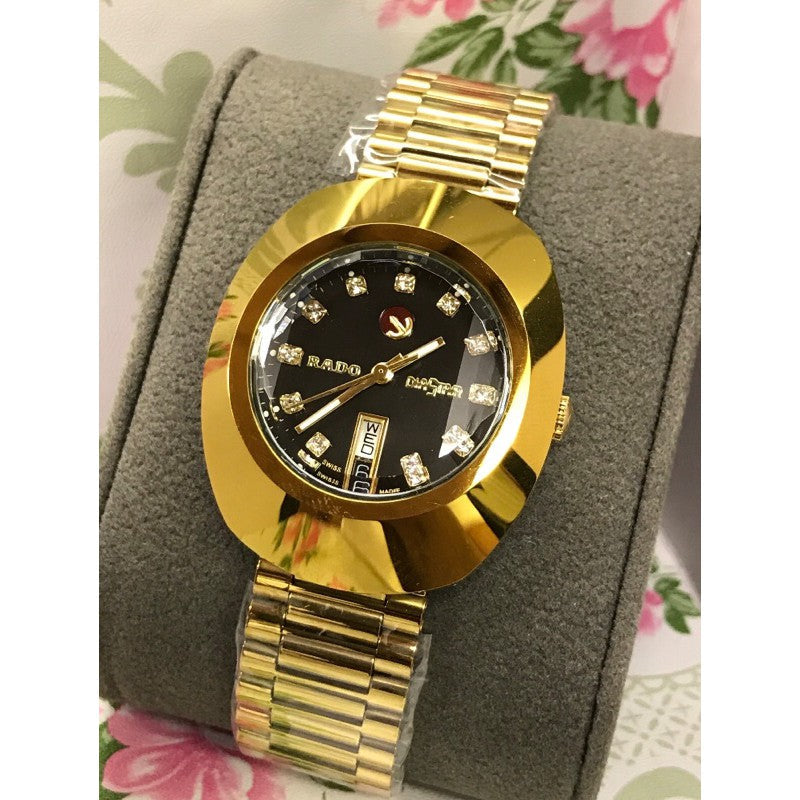 Daistar Automatic Men's Watch – Gold Tone, Day-Date, Power Reserve, Smooth Strap