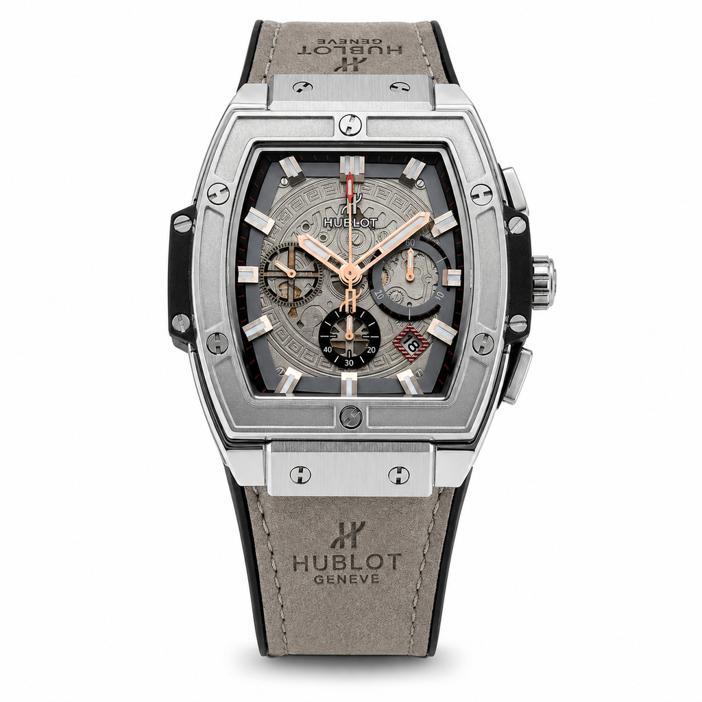 Hublot Spirit of Big Bang Titanium Grey Leather Chronograph Watch