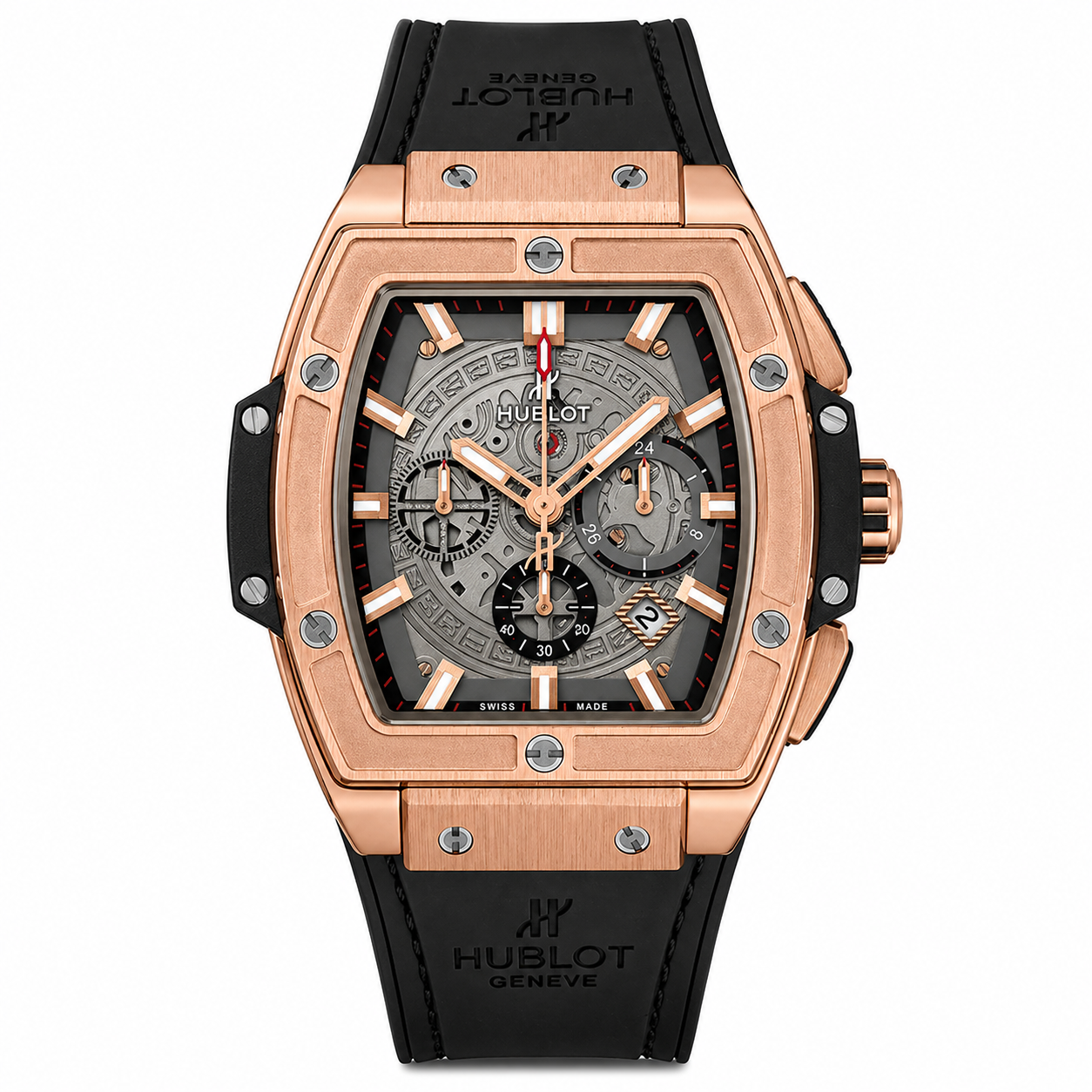 Hublot Spirit of Big Bang King Gold Black Rubber Chronograph Watch