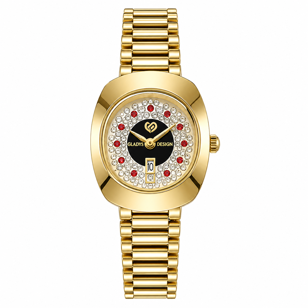 Rado Ladies Gold Watch | Crystal Diamond Dial | Battery Quartz | Ready Stock