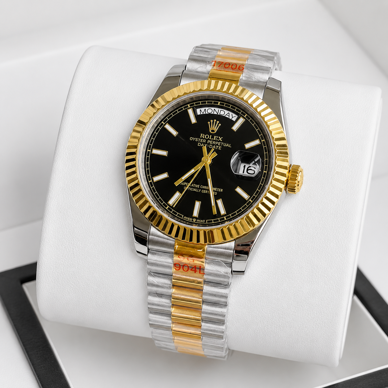 Rolex Day-Date Automatic Luxury Men's Watch – Fluted Bezel & Jubilee Bracelet