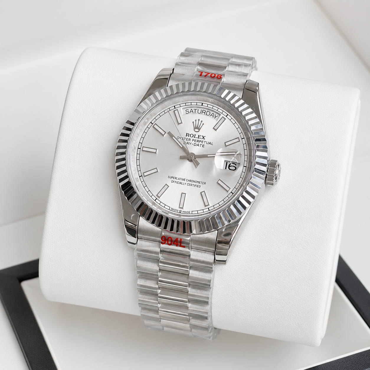 Rolex Day-Date Automatic Luxury Men's Watch – Fluted Bezel & Jubilee Bracelet