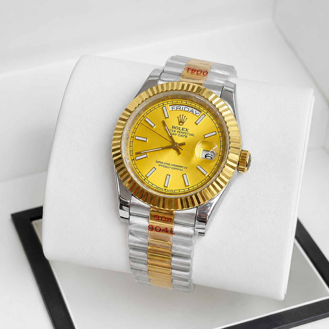 Rolex Day-Date Automatic Luxury Men's Watch – Fluted Bezel & Jubilee Bracelet