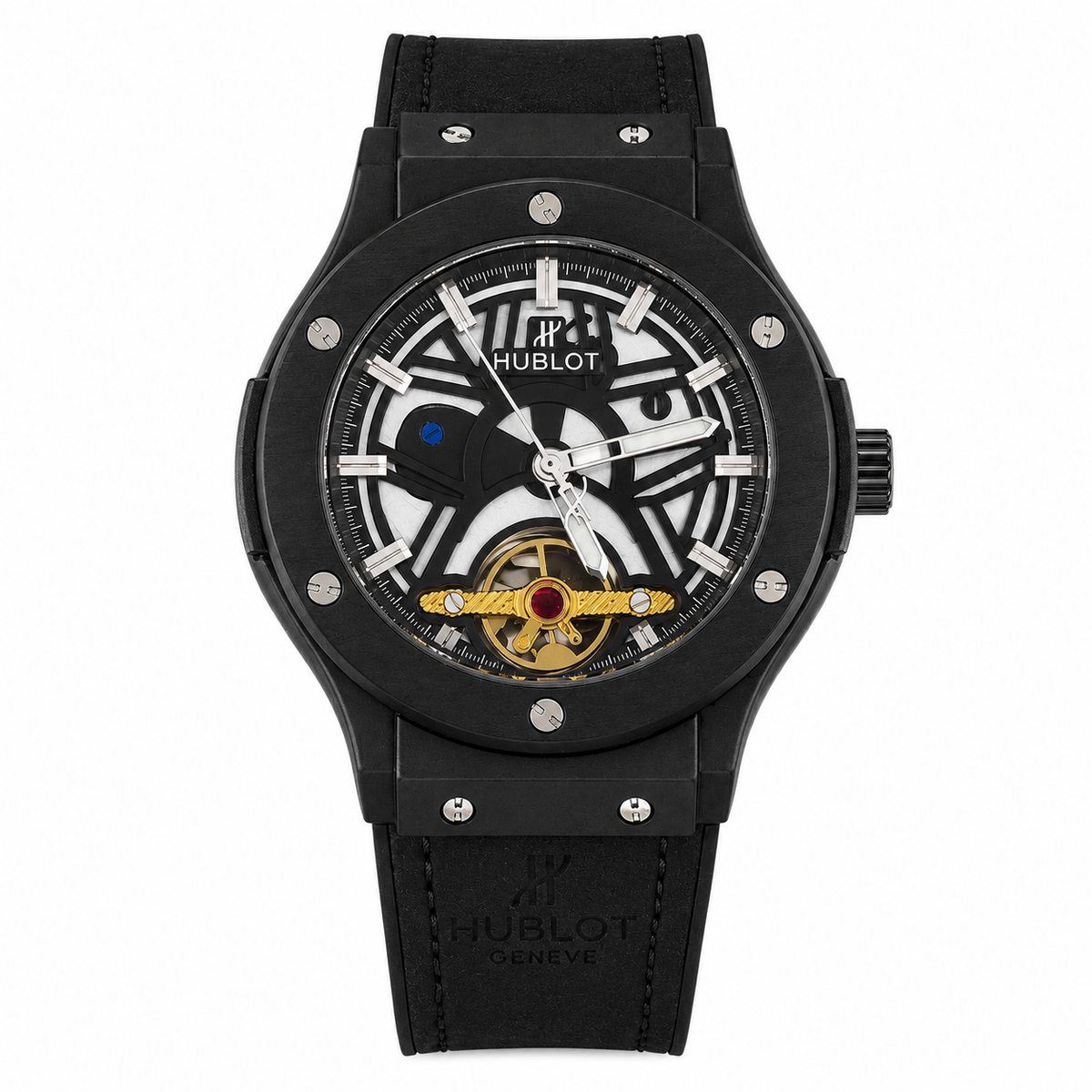 Skeleton Tourbillon Automatic Watch | Hublot Style | 6 Colors | Back Glass | Free Box