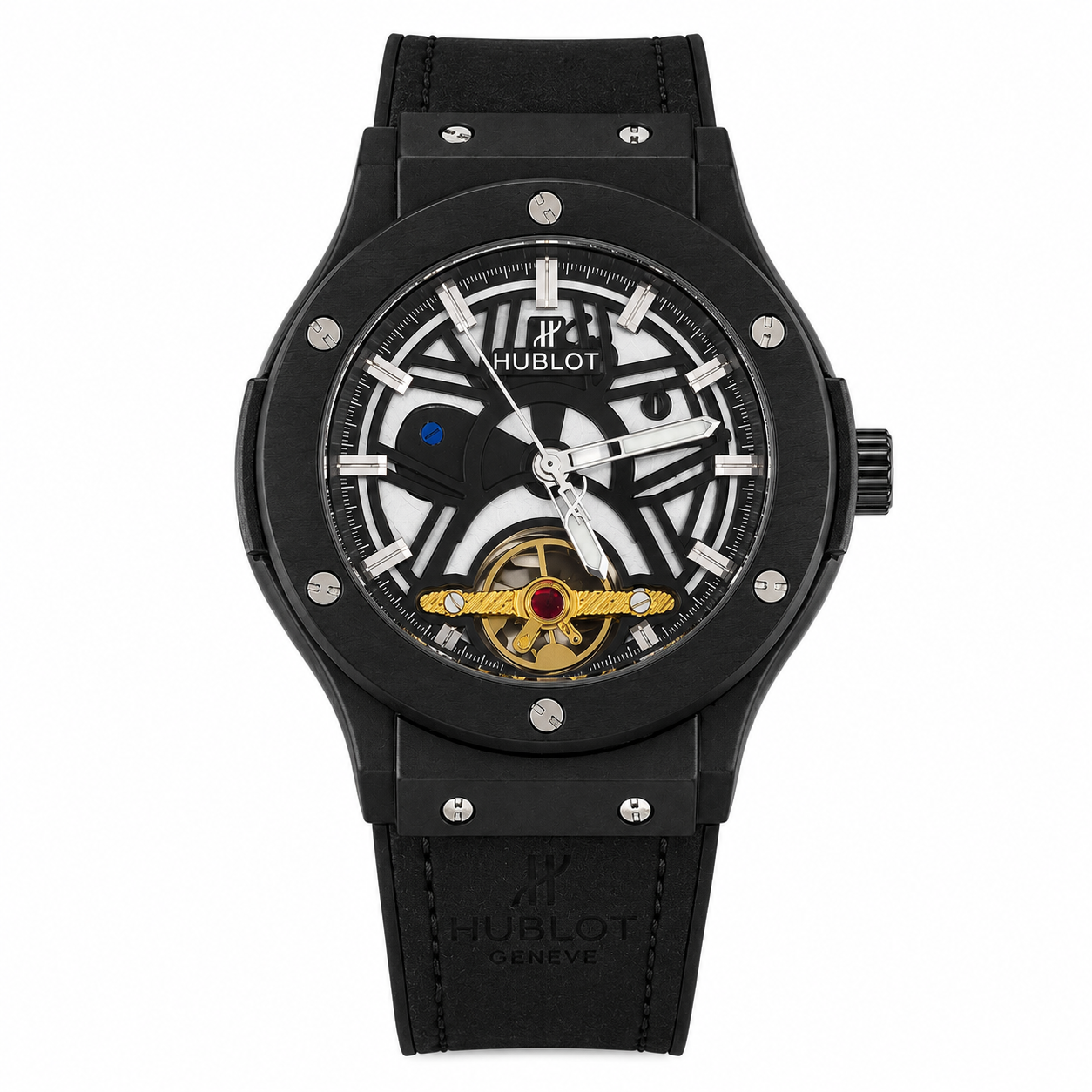 Skeleton Tourbillon Automatic Watch | Hublot Style | 6 Colors | Back Glass | Free Box