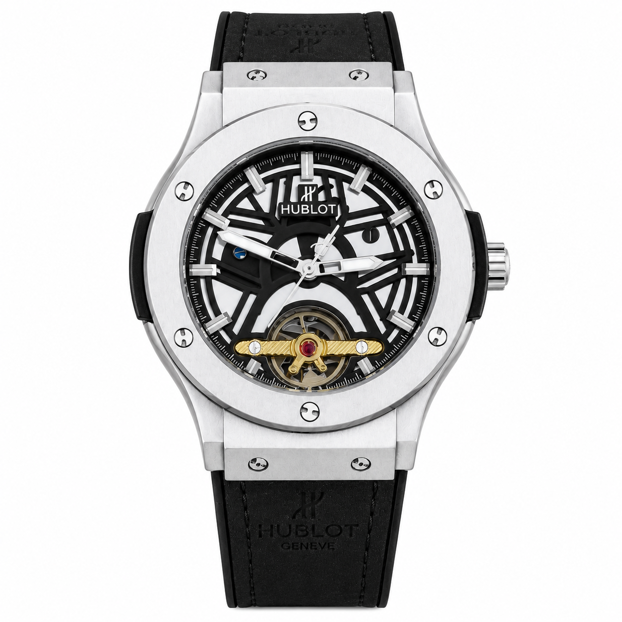 Skeleton Tourbillon Automatic Watch | Hublot Style | 6 Colors | Back Glass | Free Box