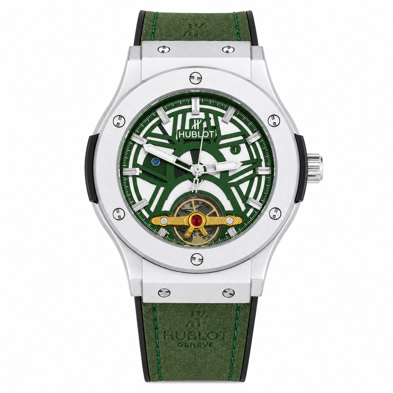 Skeleton Tourbillon Automatic Watch | Hublot Style | 6 Colors | Back Glass | Free Box