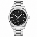Tissot PRC 100 Solar Men's Watch – Black Dial Silver Stainless Steel Bracelet