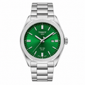 Tissot PRC 100 Solar Men's Watch – Green Dial Stainless Steel Bracelet