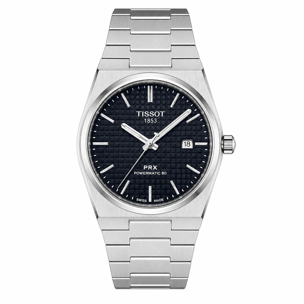Tissot PRX Powermatic 80 Silver Stainless Steel Black Dial Swiss Automatic Watch