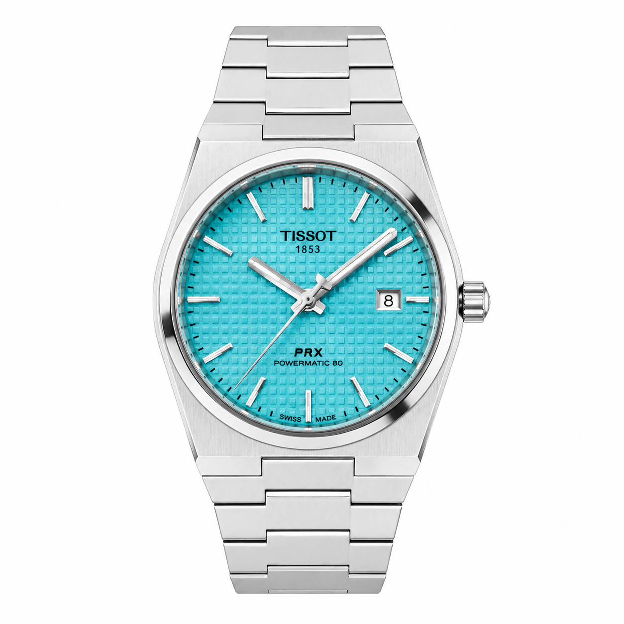 Tissot PRX Powermatic 80 Tiffany Blue Watch Blue Dial- For Men