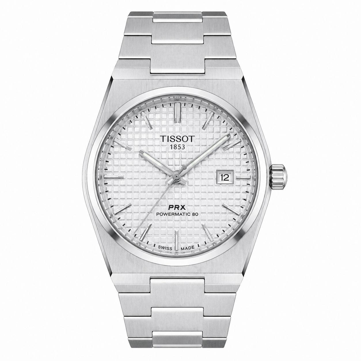 Tissot PRX Powermatic 80 Silver White Dial Stainless Steel - For Men