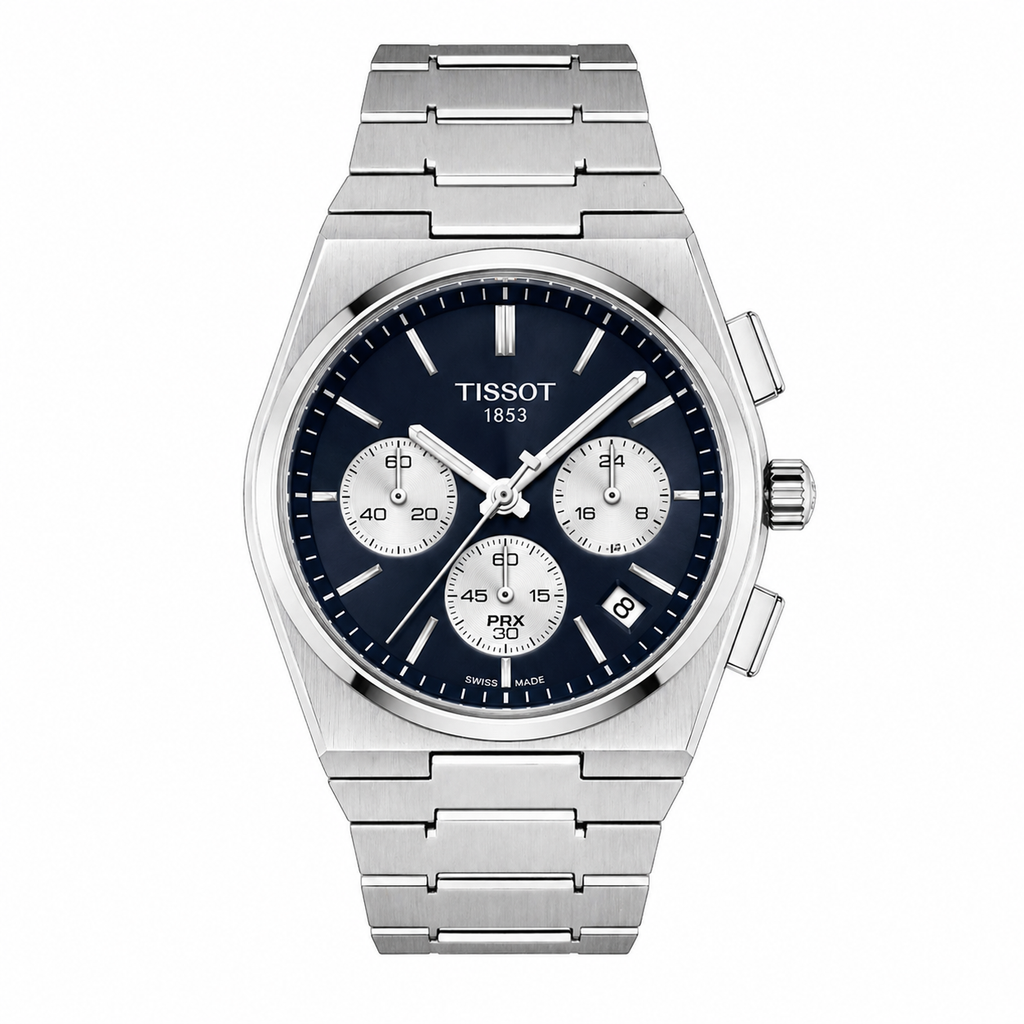Tissot PRX Chronograph – Black Dial, Steel & Two-Tone Men's Watch
