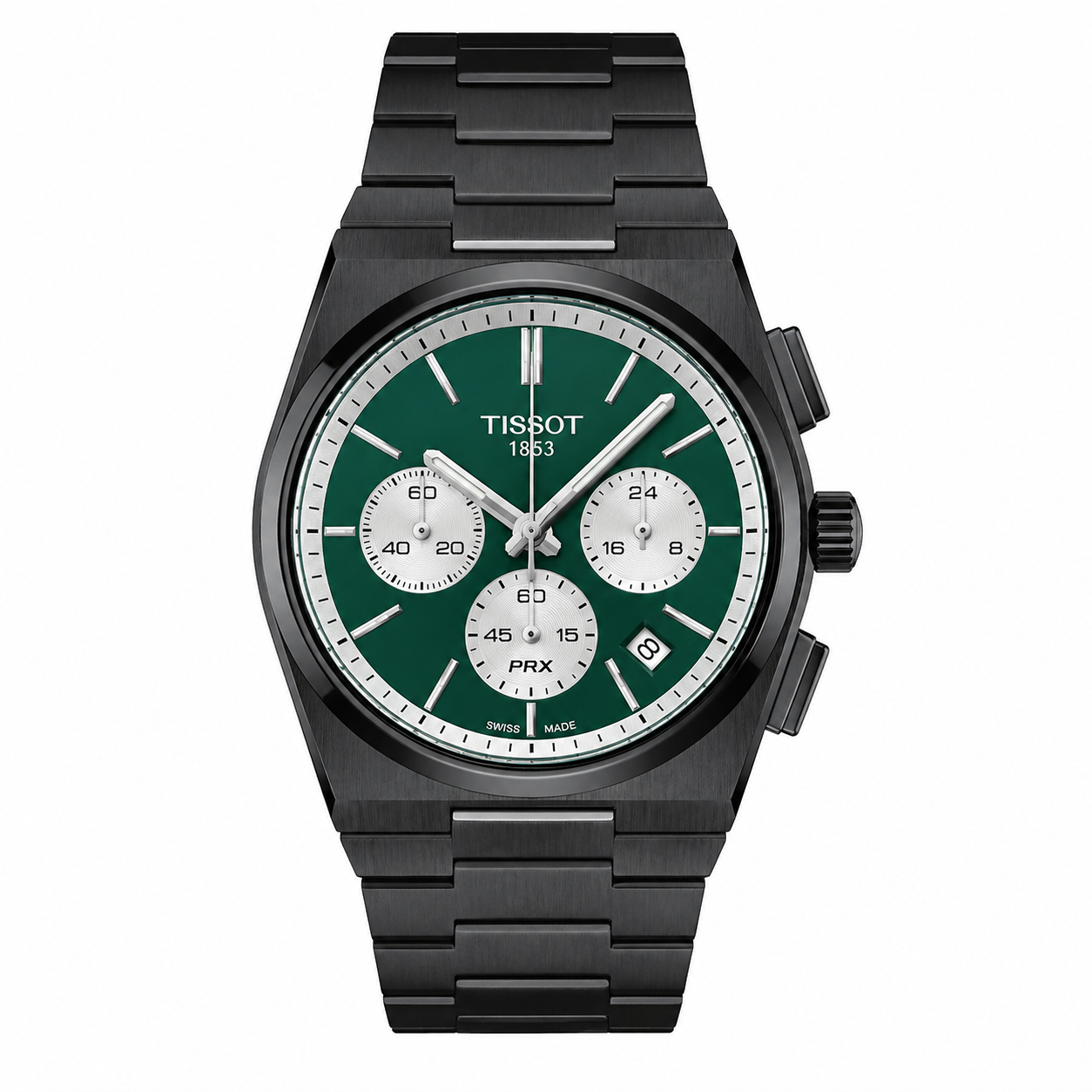 Tissot PRX Chronograph – Black PVD Green Dial Swiss Made Watch