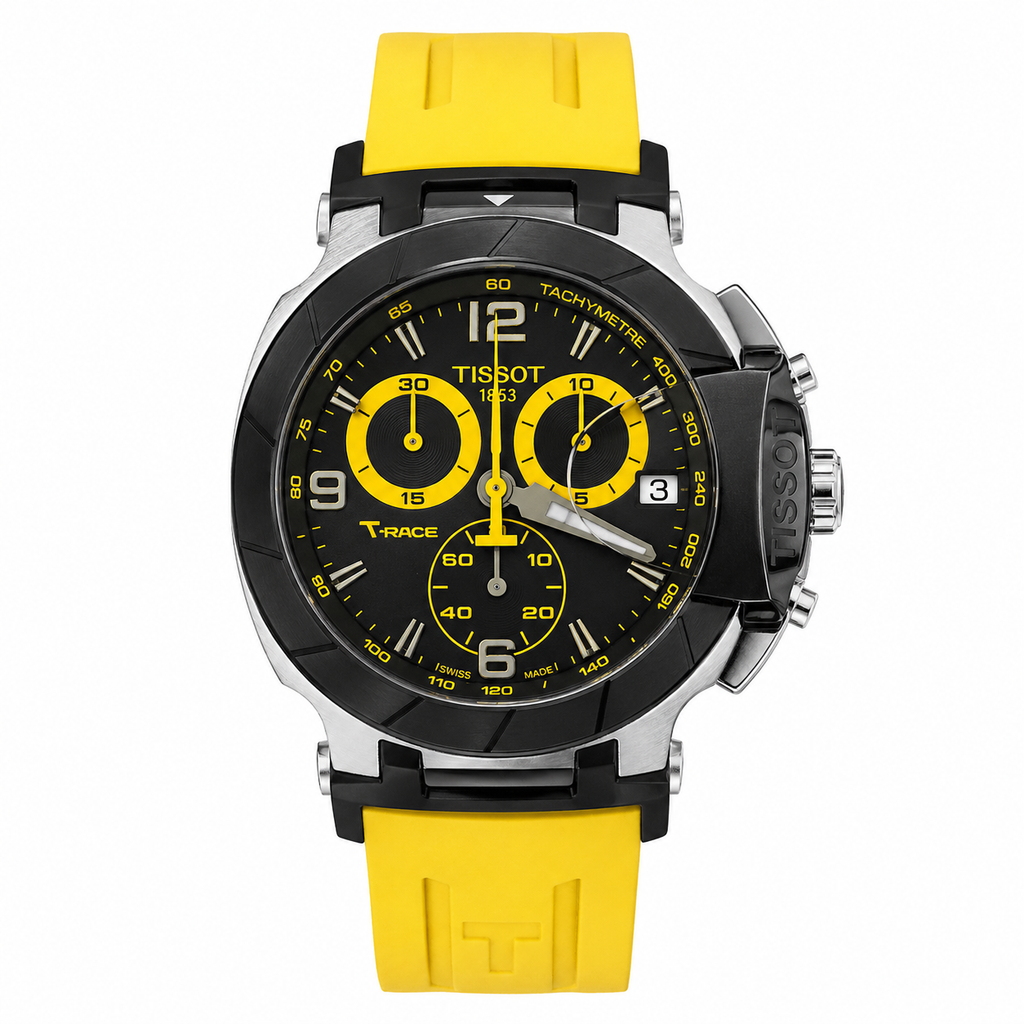 Tissot T-Race 1853 Yellow Chronograph Watch For Men