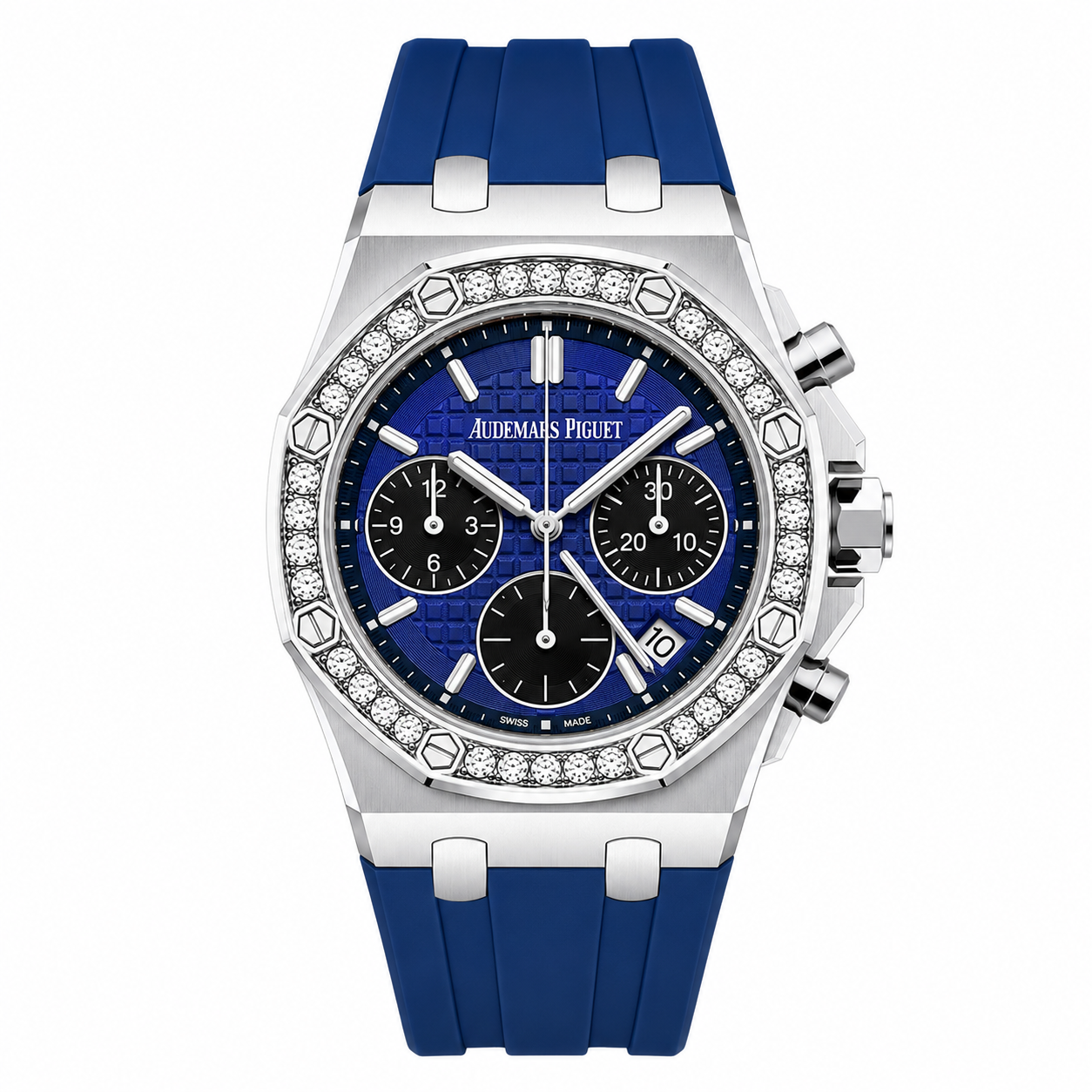 Audemars Piguet AP Royal Oak Offshore Lady Chronograph – Diamond Bezel & Rubber Strap