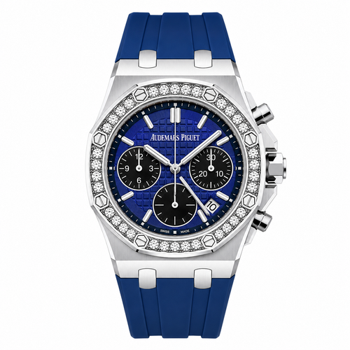 Audemars Piguet AP Royal Oak Offshore Lady Chronograph – Diamond Bezel & Rubber Strap
