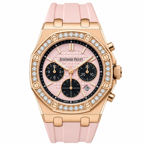 Audemars Piguet Royal Oak Offshore Ladies Chronograph – Pink Dial | Rose Gold | Diamond Bezel