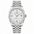 Rolex Oyster Perpetual Land-Dweller White Honeycomb Dial Full Stainless Steel Automatic Watch with Silver Jubilee Bracelet
