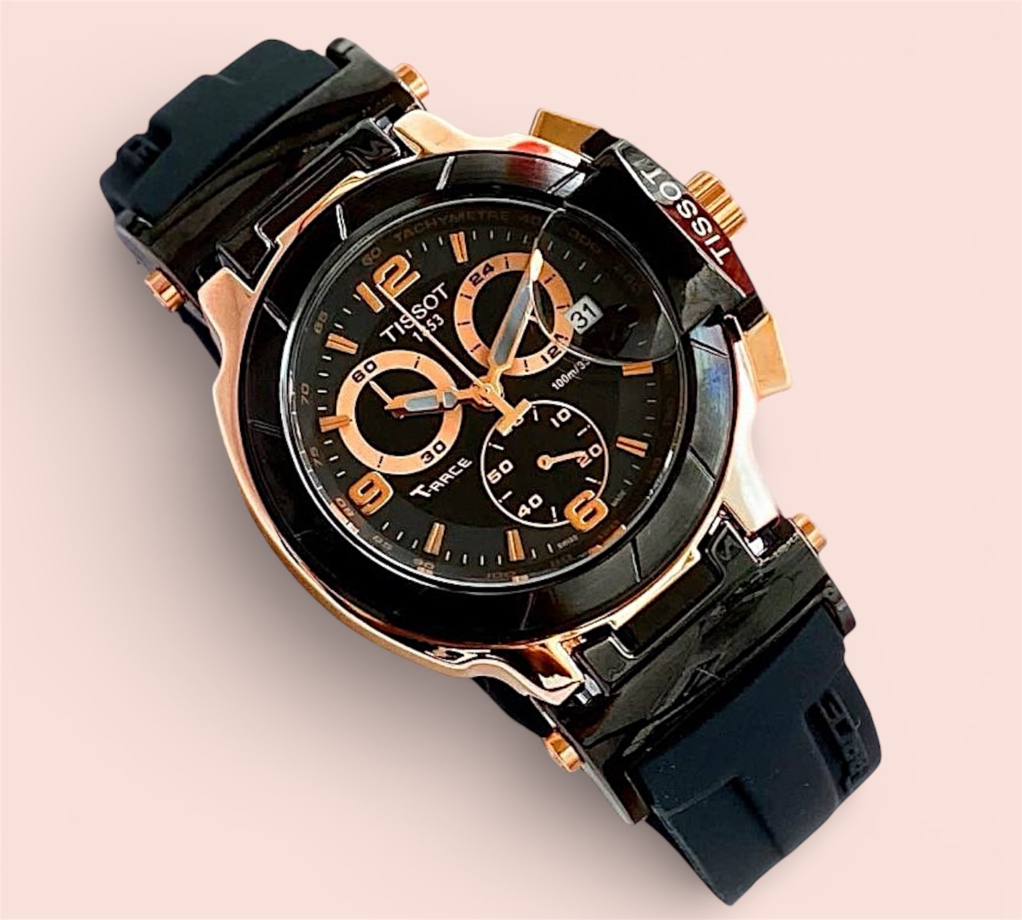 Tissot T-Race 1853 Rose Gold Chronograph Men’s Watch –  Quartz