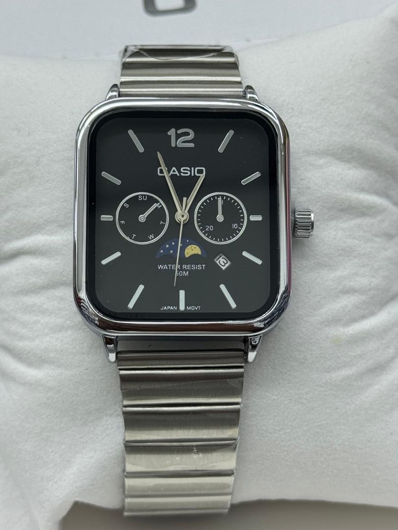 Casio A963 Multifunction Watch | Rose Gold Square Dial | Day Date Moon Phase | Water Resistant 50M