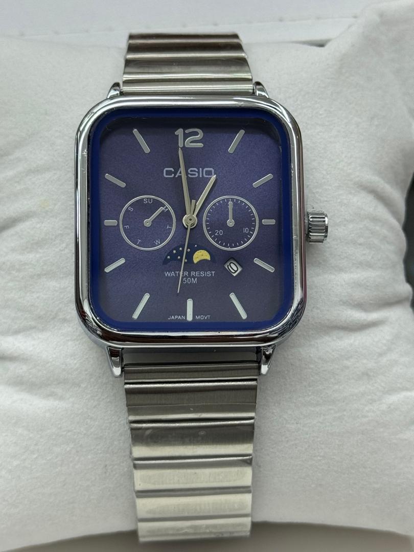 Casio A963 Multifunction Watch | Rose Gold Square Dial | Day Date Moon Phase | Water Resistant 50M