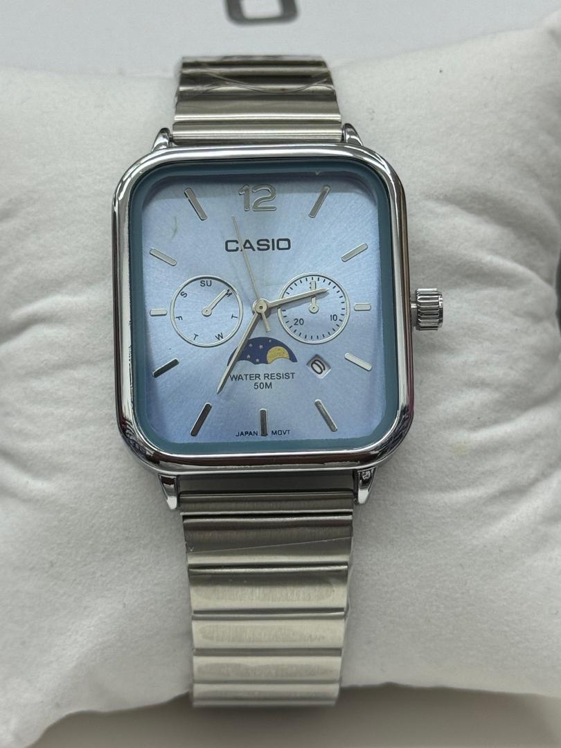 Casio A963 Multifunction Watch | Rose Gold Square Dial | Day Date Moon Phase | Water Resistant 50M