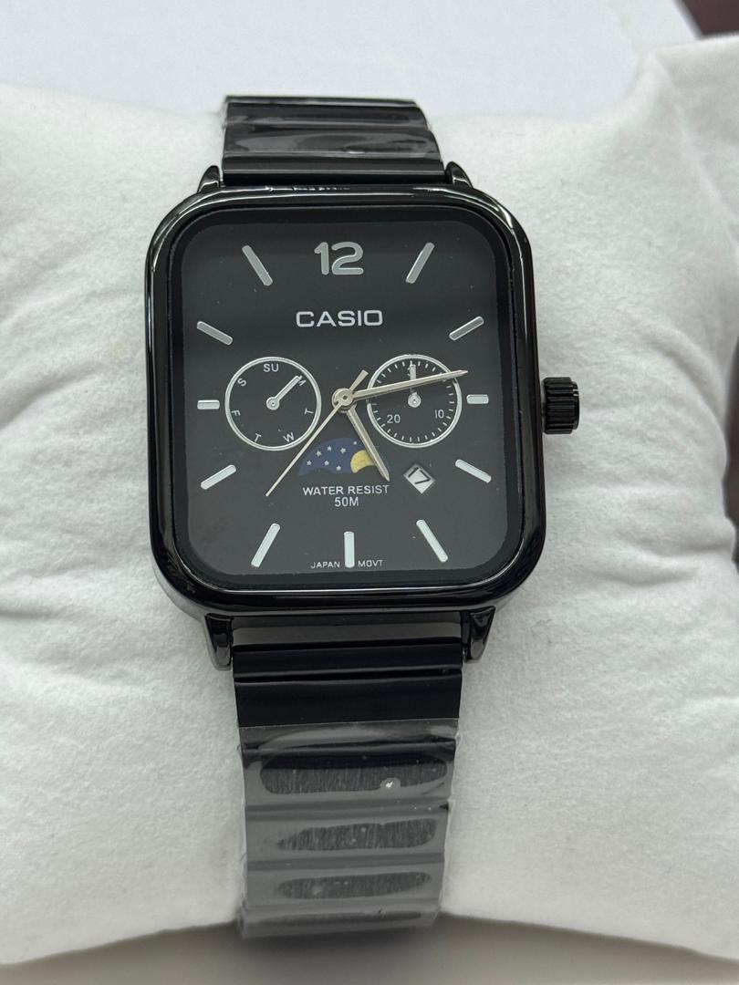 Casio A963 Multifunction Watch | Rose Gold Square Dial | Day Date Moon Phase | Water Resistant 50M
