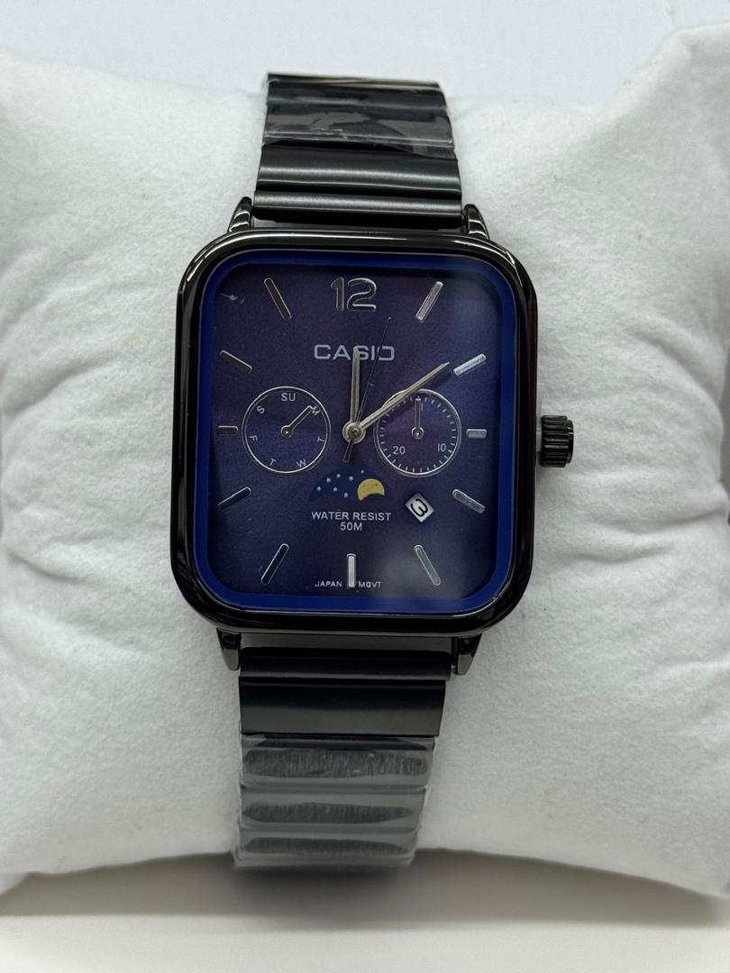Casio A963 Multifunction Watch | Rose Gold Square Dial | Day Date Moon Phase | Water Resistant 50M