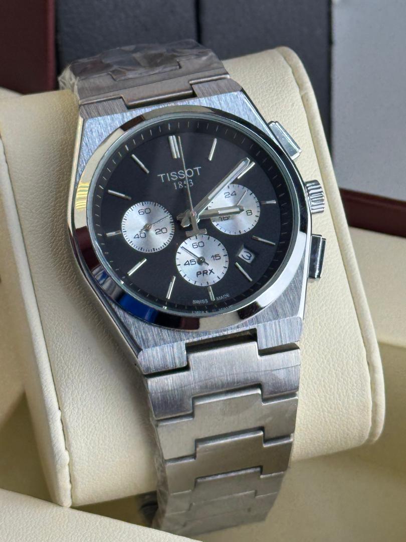 Tissot PRX Chronograph – Black Dial, Steel & Two-Tone Men's Watch