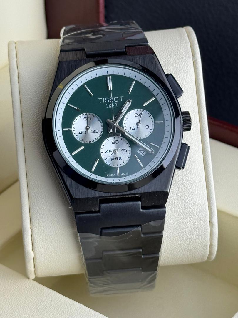 Tissot PRX Chronograph – Black PVD Green Dial Swiss Made Watch