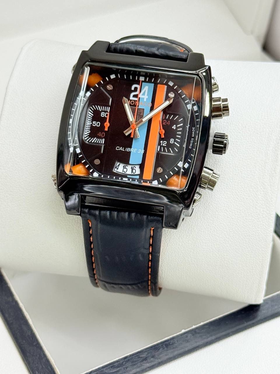 TAG Heuer Monaco 24 Calibre 36 Gulf Edition Chronograph – Black PVD | Swiss Made