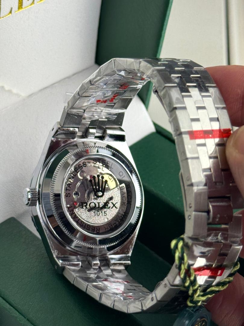 Rolex Oyster Perpetual Land-Dweller Black Honeycomb Dial Watch with Jubilee Bracelet