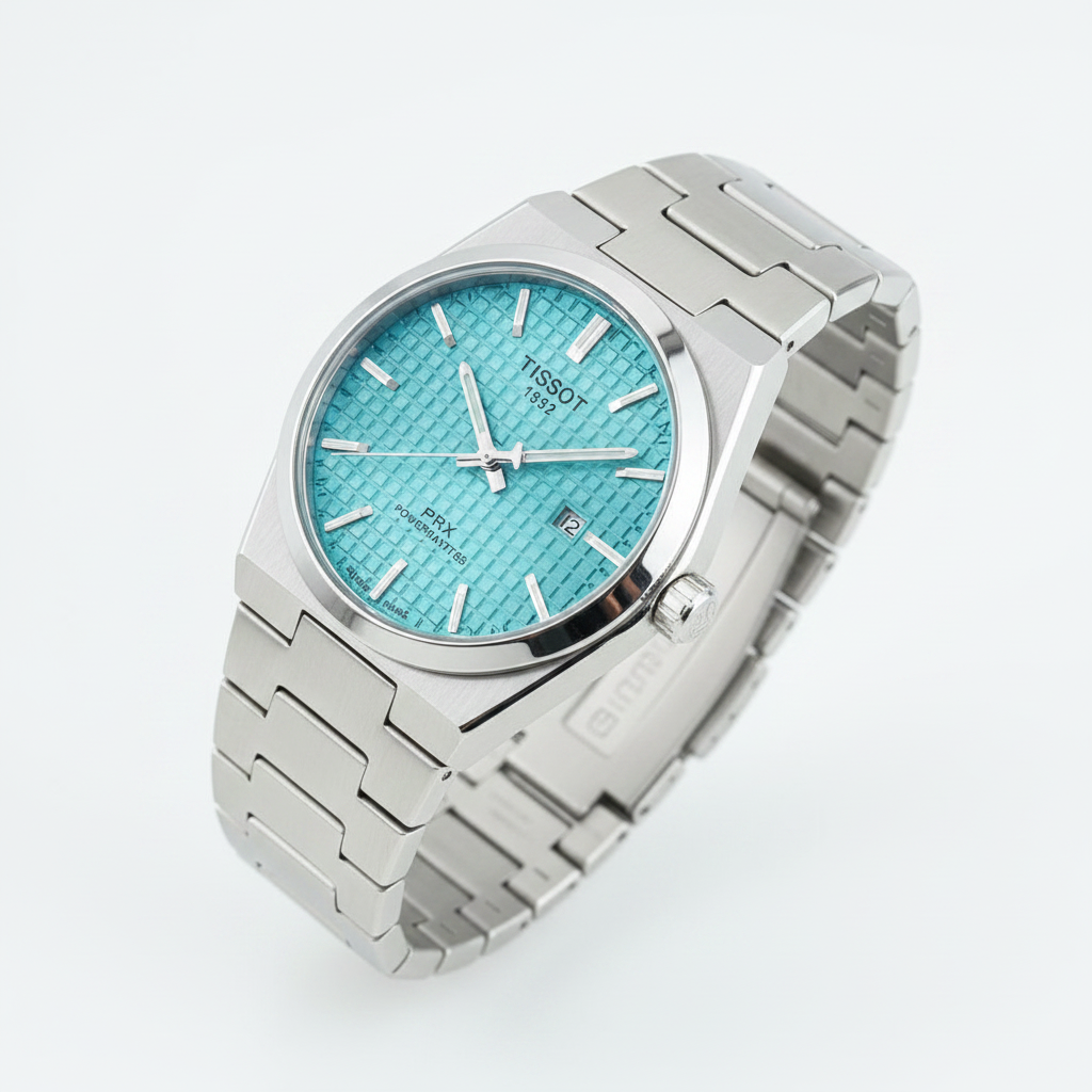 Tissot PRX Powermatic 80 Tiffany Blue Watch Blue Dial- For Men