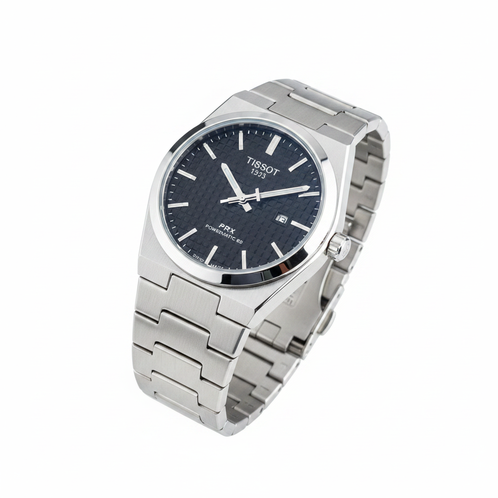 Tissot PRX Powermatic 80 Silver Stainless Steel Black Dial Swiss Automatic Watch
