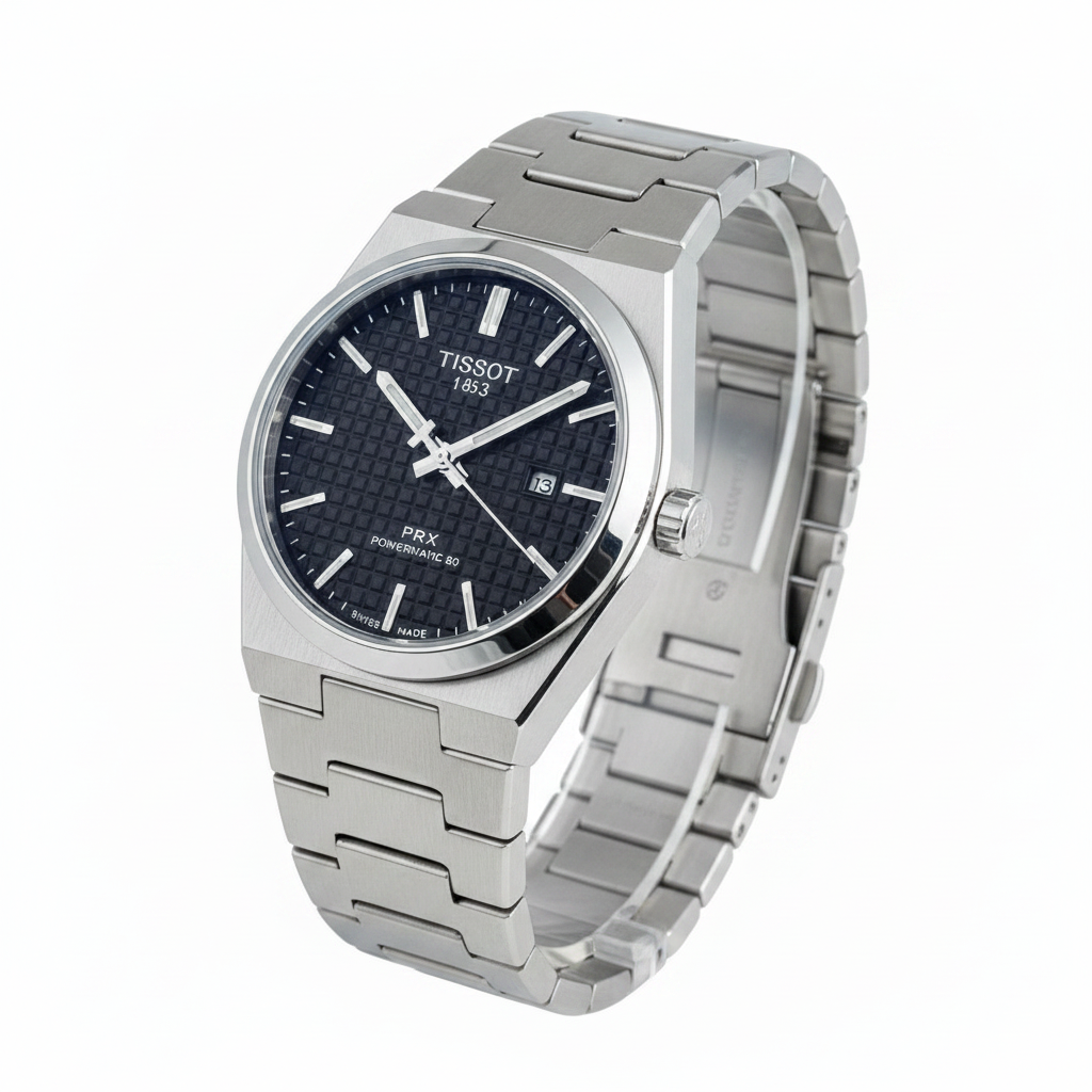Tissot PRX Powermatic 80 Silver Stainless Steel Black Dial Swiss Automatic Watch