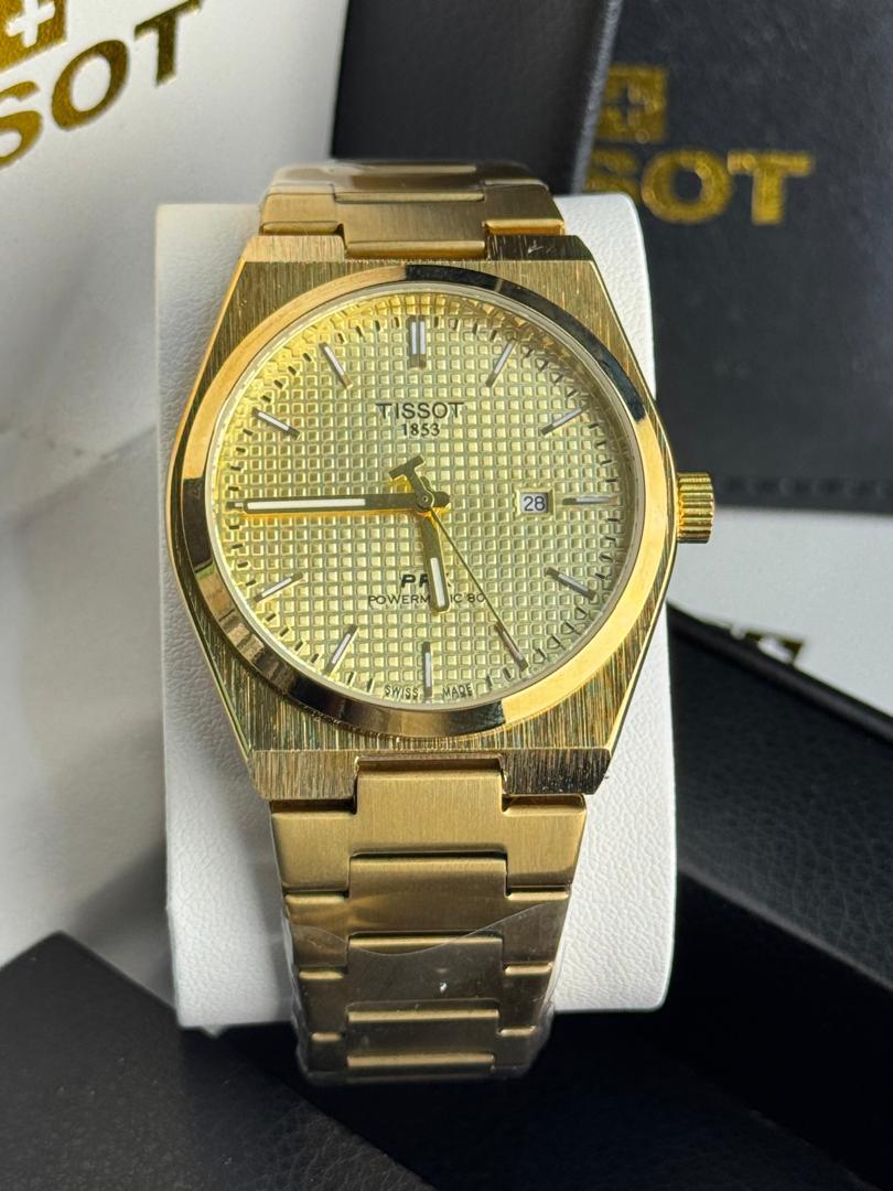 Tissot PRX Powermatic 80 Full Gold Champagne Dial Swiss Automatic Watch