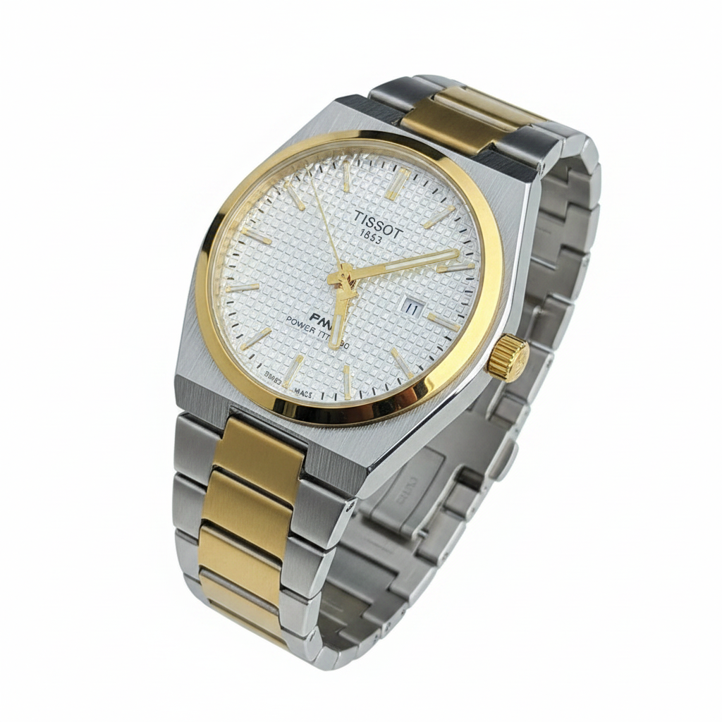 Tissot PRX Powermatic 80 Two-Tone Silver & Gold White Dial  Watch