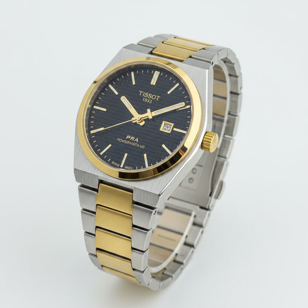 Tissot PRX Powermatic 80 Two-Tone Blue Dial Watch