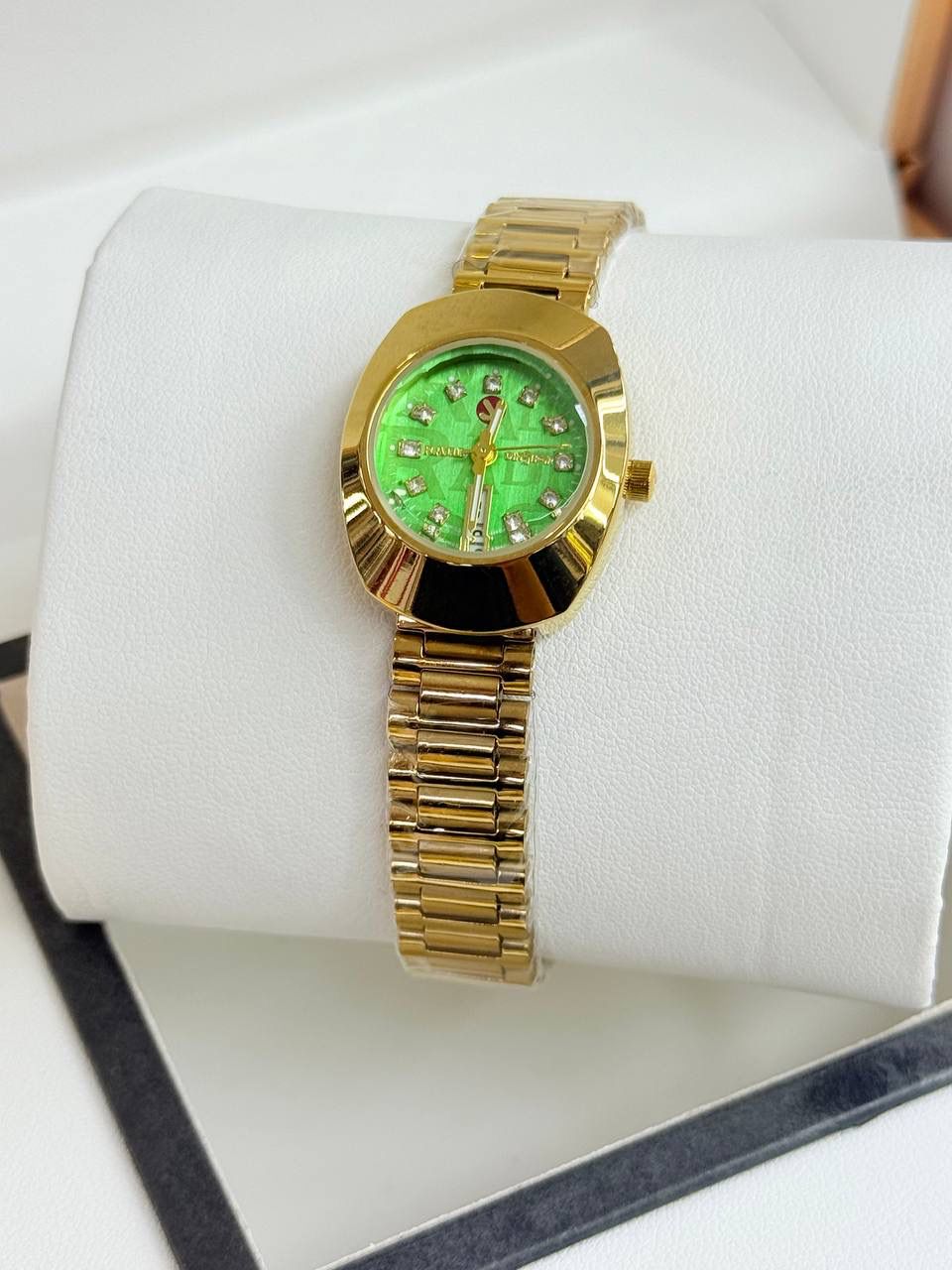 Rado Ladies Gold Watch | Crystal Diamond Dial | Battery Quartz | Ready Stock