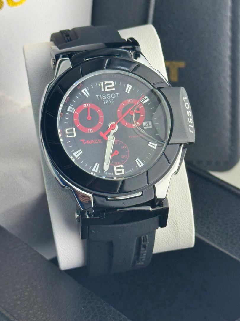 Tissot 1853 Chronograph Men’s Watch – Rubber Strap | All Functions Working | Free Box Included
