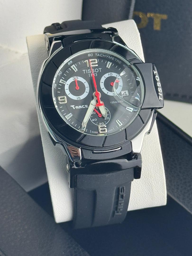 Tissot 1853 Chronograph Men’s Watch – Rubber Strap | All Functions Working | Free Box Included
