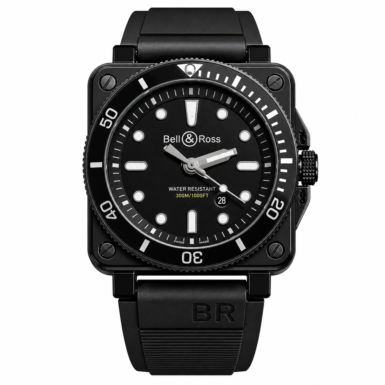 Bell & Ross BR 03-92 Diver Black Ceramic – 300M Water Resistant | White & Black Dial
