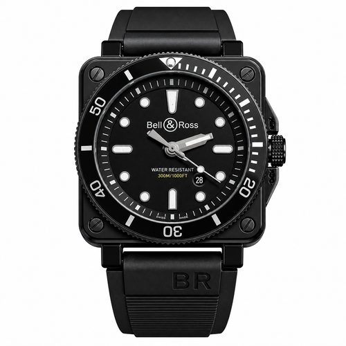 Bell & Ross BR 03-92 Diver Black Ceramic – 300M Water Resistant | White & Black Dial