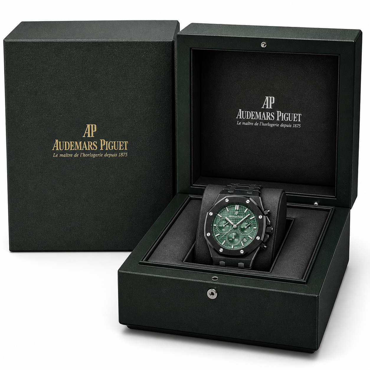 Audemars Piguet Royal Oak Offshore Black DLC Chronograph – Blue Tapisserie Dial
